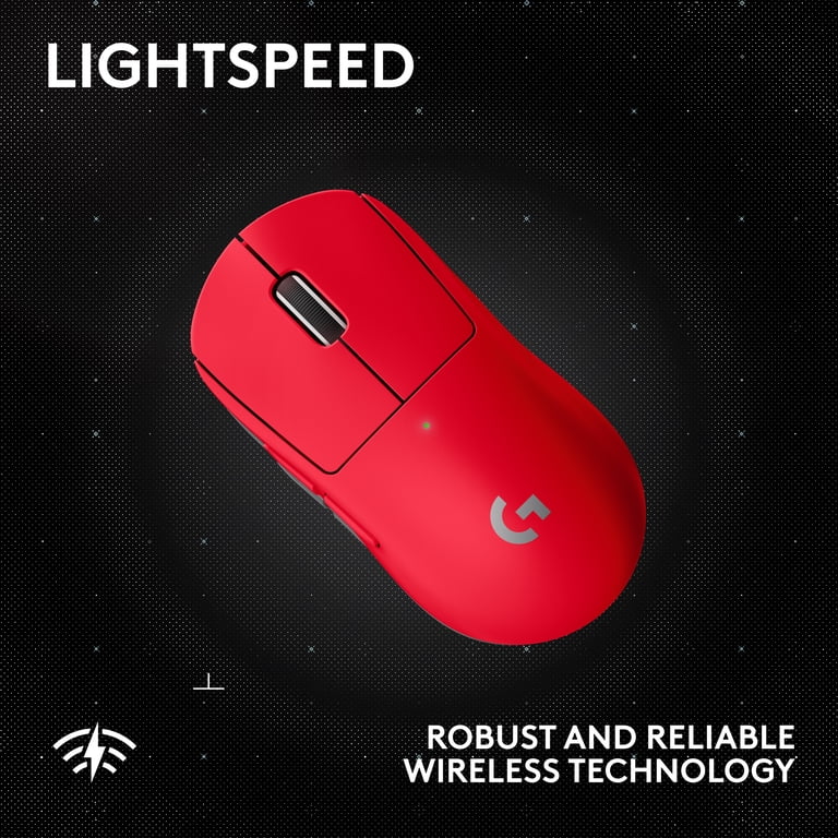 Logitech PRO X Superlight レッド Logitech G PRO X SUPERLIGHT Wireless Gaming Mouse, HERO 25K