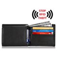 thumbnail image 3 of Men's RFID Blocking ID Window Multi-Card Travel Bifold Genuine Leather Pocket Wallet - in Gift Box, 3 of 7