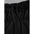 thumbnail image 5 of Women's Off-Shoulder Puff Sleeve Short Dress, Lace-Up Waist Asymmetric Hem Dress, 5 of 6