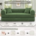 thumbnail image 4 of Timbernest 78" Sofa Bed, Convertible Sleeper Sofa with 2 Pillows, 3-Seat Floor Sofa for Living Room, No Assembly Sofa Cama, Olive Green, 4 of 10