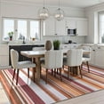 thumbnail image 7 of Jamfeel Area Rugs for Living Room Classic Abstract Striped Low Pile Floor Carpet Non Slip Washable Rugs Home Decor 5'x8' Red, 7 of 7