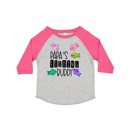 

Inktastic Papa s Fishing Buddy with Colorful Fish Gift Toddler Boy or Toddler Girl T-Shirt