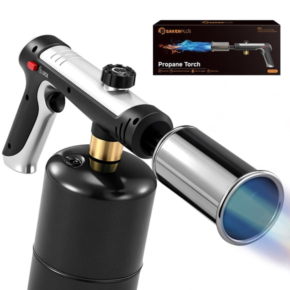 Soplete de propano SakerPlus MT-920 con llama ajustable y seguro de seguridad