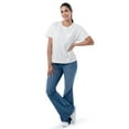 thumbnail image 4 of Time and Tru Women's Boyfriend Short Sleeve Pocket Tee, 2-Pack, Sizes XS-XXXL, 4 of 19