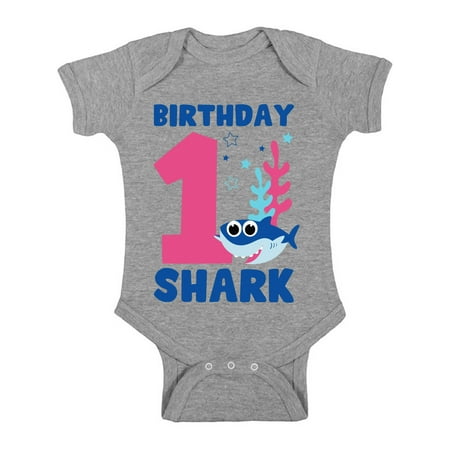

Awkward Styles First Birthday Baby Bodysuit B-day Shark Romper Shark Birthday