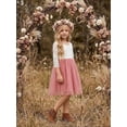 thumbnail image 3 of 2Bunnies Girls' 12M-10yr Peony Lace Straight Long Sleeve Knee Flower Girl Dress, 3 of 7