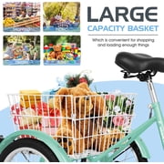 Slsy 16 inch Tricycle Trikes for Beginner Riders, Small Tricycle Single Speed 3 Wheel Bikes, Low Step Through Three-Wheeled Bicycles with Rear Basket