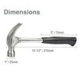 thumbnail image 3 of WorkPro 16 Oz Claw Hammer,Tubular Steel Handle, 3 of 6