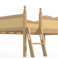 thumbnail image 4 of Bellemave Twin Size Low Loft Bed with Bookshelf, Solid Wood Loft Bed Frame with Ladders & Full-Length Guardrails, Low Profile Bed with Slats for Kids Teens, No Box Spring Needed, Natural, 4 of 11