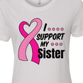 thumbnail image 4 of Inktastic Breast Cancer Awareness I Support My Sister with Pink Ribbon Women's T-Shirt, 4 of 5