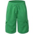 thumbnail image 1 of Ma Croix Men's Casual Loose Fit Fleece Cargo Sweat Shorts with Elastic Deawstring, 1 of 5