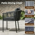 thumbnail image 3 of STARY Outdoor Dining Patio Chairs Set of 2, Rattan Wicker Bistro Chairs with Cushions for Garden, Deck, Backyard, Poolside, 3 of 6