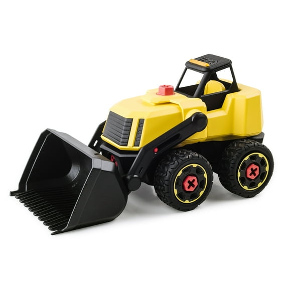 STANLEY Front Loader Building Car and Truck Play Vehicles, Plastic Black