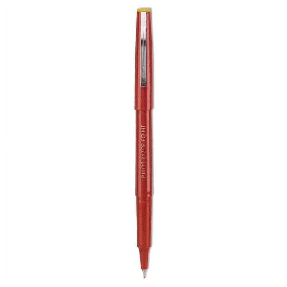 Razor Point Fine Line Porous Point Pen, Stick, Extra-Fine 0.3 Mm, Red Ink, Red Barrel, Dozen | Bundle of 5 Dozen