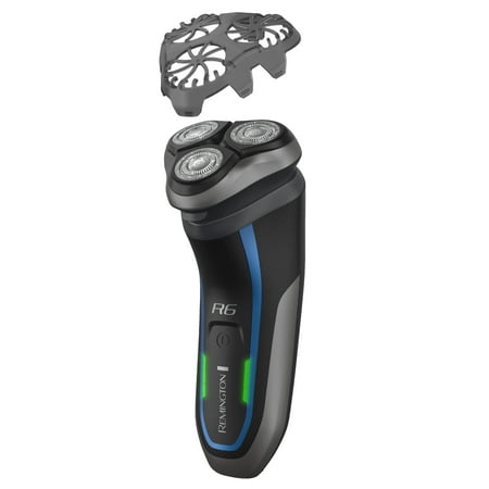 Remington R6000 Series Rotary Shaver, Men's Electric Shaver, Black/Blue, PR1385C