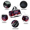 thumbnail image 2 of Butterfly Large Capacity Sports Bag with Interior Zipper Pocket - Gym, Travel, Soccer, and Weekends! Size 17.7 Inches, 2 of 6