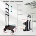 thumbnail image 4 of Backpack Trolley Wheeled Cart-Backpack Hand Truck with Luggage Strap,Aluminium Alloy Folding Trolley Cart for Bags Backpack Travel Luggage Cart, 4 of 9