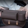 thumbnail image 4 of Naierhg Car Seat Filler with Cup Holder Faux Leather Car Seat Filler with Cup Holder Capacity Automotive Seat Storage Box Easy Installation Universal Seat, 4 of 8