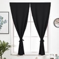 thumbnail image 2 of Cortinas Opacas Térmicas de 2 Paneles, Cinta Autoadhesiva en Parte , Sin Necesidad de Barras de Cortina, es de Negro 1..2m perfecl Cortina autoadhesiva Blackout, 2 of 8
