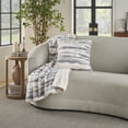 thumbnail image 4 of Mina Victory Faux Fur Jaquard Faux Fur Blue Throws, 50" x 60", 4 of 4