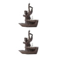 thumbnail image 4 of Transemion 1/2/3 Self-Care Routine Home Ceramic Backflow Incense Cone Holder Burner Lines Are Simple Ceramics Wuxiang Yunshui 2PCS, 4 of 6