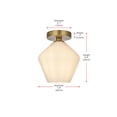 thumbnail image 3 of Elegant Lighting LD2255SG Gene 8" Wide Semi-Flush Ceiling Fixture - Gold, 3 of 7