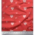 thumbnail image 1 of Soimoi Orange Poly Georgette Fabric Heart & Dots Print Sewing Fabric Yard 42 Inch Wide, 1 of 3