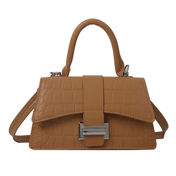 Bolso de mano con estampado de cocodrilo y textura de estilo popular para mujer, diseño de moda de invierno, bolso bandolera