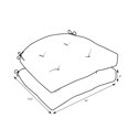 thumbnail image 3 of Pillow Perfect 623481 Indoor Whythe Coral Reversible Chair Pad, Orange - 16 x 15.5 x 4 in. - Set of 2, 3 of 3