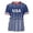 Z2 Blue, variant on Women's USA Soccer T-Shirt Crewneck Short Sleeve Stripe Top Patriotic US Flag Shield Graphic Tee Casual Sporty Game Day Fan Gear