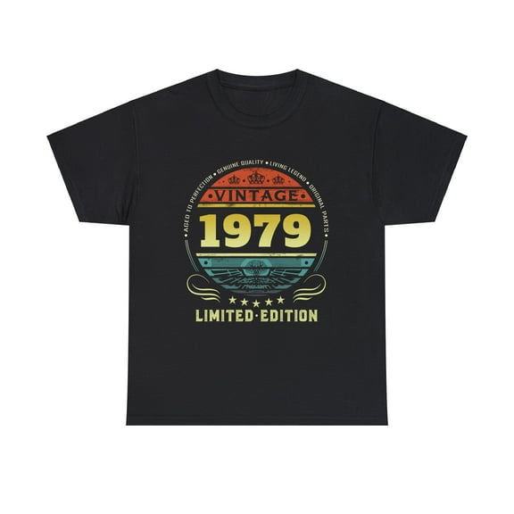 Vintage 1979 Limited Edition 1979 Birthday Shirts for Men Big and Tall Tshirts Shirts for Men