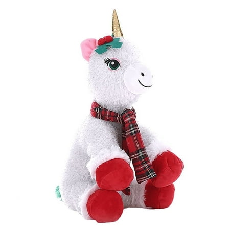 Joy The Christmas Unicorn 16" Holiday Plush Stuffed Animal Toy Soft Festive Unicorn Gift for Kids and Collectors