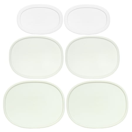 

Corningware (2) F-2-PC (2) F-15-PC and (2) F-15-PC French White Plastic Replacement Lid Covers