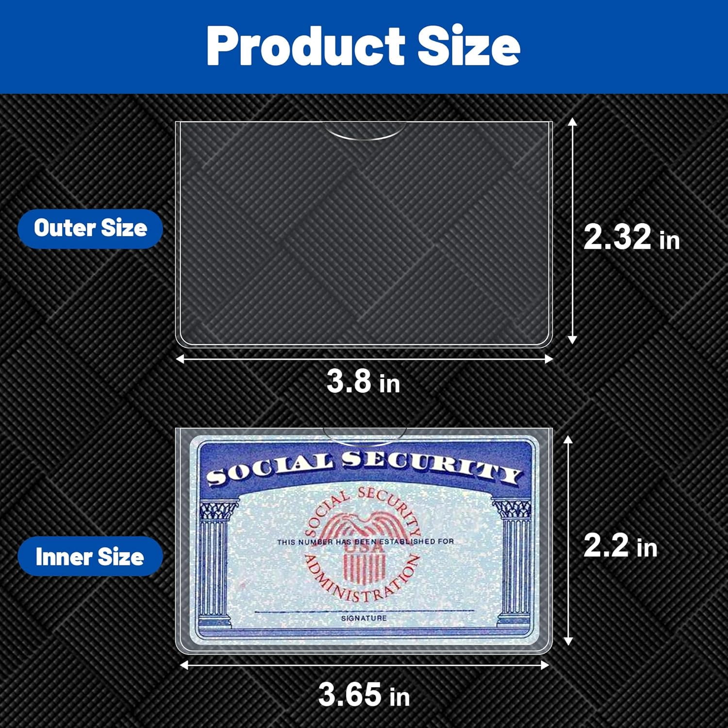 AUR 6-Pack 24 Mil Soft Clear Waterproof Card Sleeves - For Social Security Cards / New Version Medicare Cards / Credit Cards, Compatible with SSN Card Storage Holders - Walmart.com AUR 6-Pack 24 Mil Soft Clear Waterproof Card Sleeves - For Social Security Cards / New Version Medicare Cards / Credit Cards, Compatible with SSN Card Storage Holders - Walmart.com