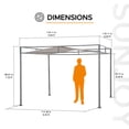 thumbnail image 2 of Sunjoy 10 ft. x 10 ft. Metal Pergola with Canopy Patio Metal Pergolas Gazebos for Backyards, 2 of 10