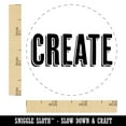 thumbnail image 2 of Create Drop Shadow Text Self-Inking Rubber Stamp Ink Stamper - Green Ink - Small 3/4 Inch, 2 of 7