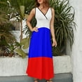 thumbnail image 3 of Robe Drapeau Russe Tenue de Rue Boho Plage Longues Robes Femme Élégante Robe Maxi Personnalisée Cadeau d'Anniversaire, 3 of 4