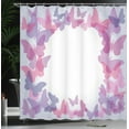 thumbnail image 3 of Ambesonne Butterfly Shower Curtain, Fantasy Vibrant Color, 69"Wx84"L, Pink Purple Grey, 3 of 4