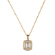 thumbnail image 3 of Collar para Mujer con Baño de Oro 14k o Plata LuckyLy, Cadena con Dije de Zirconia Cúbica, Modelo Elia Azul blanco UNITALLA, 3 of 6
