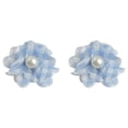 thumbnail image 6 of Faty-T Blue flower earrings, elegant and fresh-looking crystal stud earrings, 6 of 23
