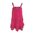 thumbnail image 3 of Femmes Midi Débardeur Robe d'Été Sans Manches Couleur Unie Volants Étagés Robe Boho Plage, 3 of 6
