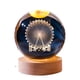 thumbnail image 4 of Bola de cristal luminosa 3D tallada con base de madera maciza, luz de noche para enviar a los estudiantes a enviar adornos de escritorio para niños, 4 of 4