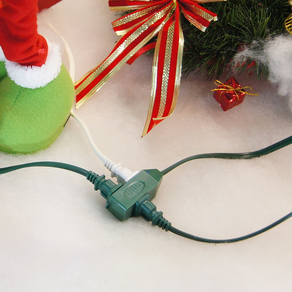 Hyper Tough 5-Pack Indoor Extension Cord Set, White and Green