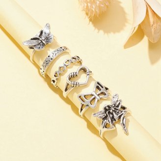 Men's 10k Yellow Gold Horseshoe Ring With White Topaz - Lucky Symbol Jewelry