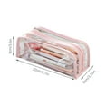thumbnail image 2 of Ovzne Large Capacity Transparent Multifunctional Stationery Pencil Case - Portable With Handle, Detachable Pen Holder, Ideal For Students Professionals, 2 of 3
