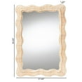 thumbnail image 4 of bali & pari Hasana Bohemian Natural Scallop Rattan Accent Wall Mirror, 4 of 4
