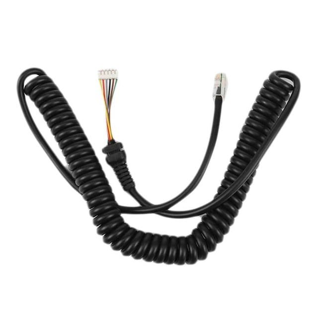 Cables de micrófono de micrófono walkie-talkie de interfono negro para intercomunicador de radio móvil Yaesu MH-48A6J MH-42B6J Vogacara TX0685-00
