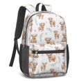 thumbnail image 2 of Highland Cow and Leaf Print 17" Waterproof Oxford School Backpacks for Teens, S-Shape Padded Straps, for School, Travel, Hiking, Camping, 2 of 5