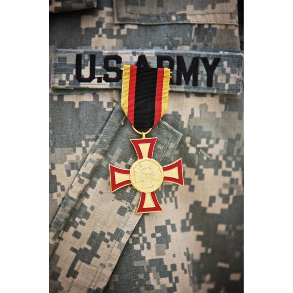 Close-up view of a German Gold Cross worn by a US Army soldier Canvas Art - Terry MooreStocktrek Images (12 x 18)