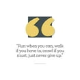 thumbnail image 3 of ArtsyQuotes 15x15 Black Modern Framed Museum Art Print Titled - Artsy Quotes Quote: Never Give Up, 3 of 5